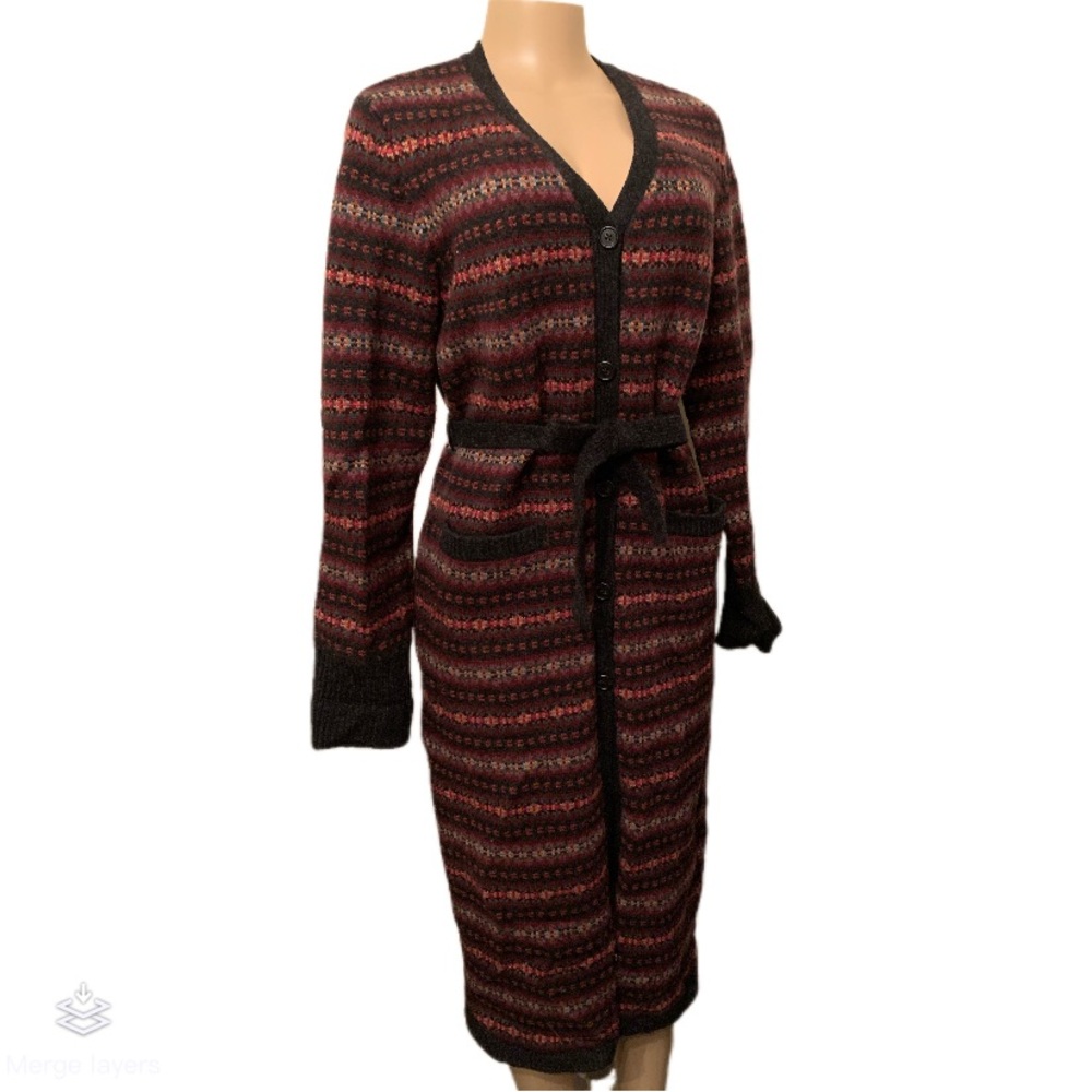 RARE Vintage 90s Ralph Lauren Lambswool Long Cardigan
